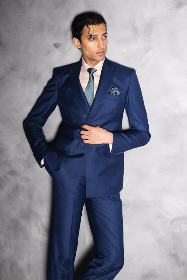Heloise Two Piece Suit-Navy Blue - Image 3